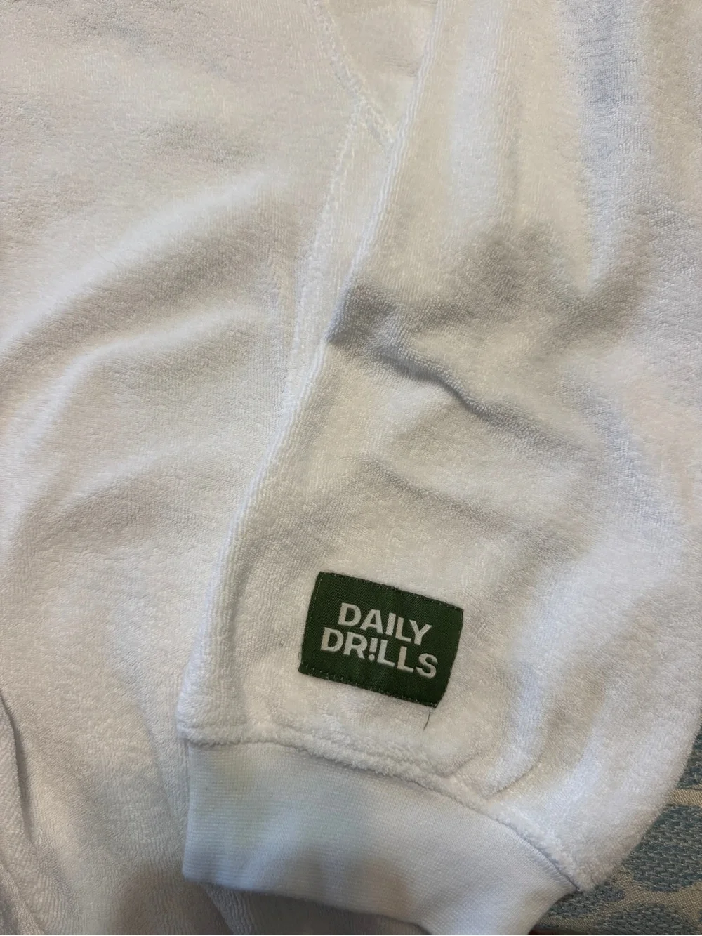 Daily Drills White Terrycloth Sweatshirt XS/S